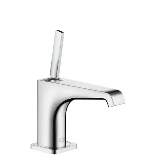 Standventil mit Hebelgriff in Chrom von AXOR, geeignet für Waschbecken. Das Design ist klar und funktional, ohne Ablaufgarnitur.